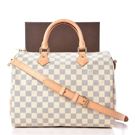 used louis vuitton damier azur speedy 30|speedy 30 with shoulder strap.